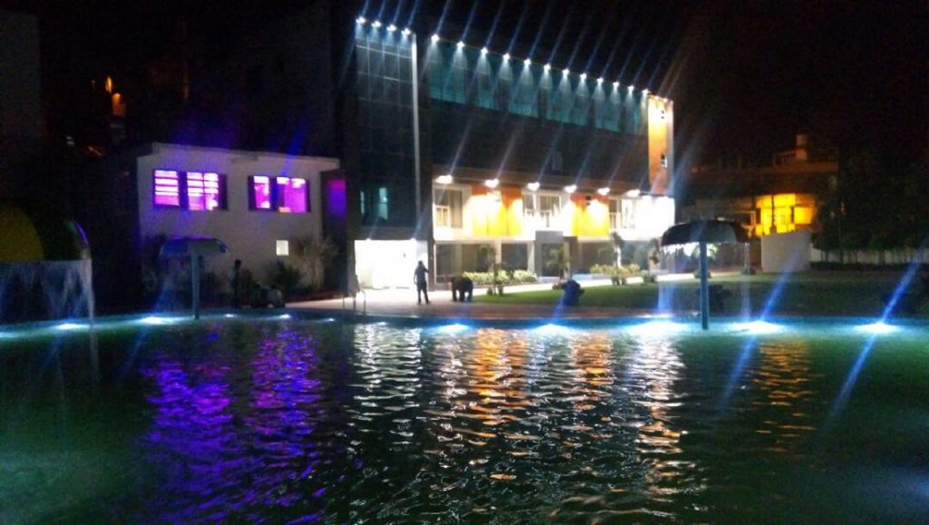 Gomti Inn Swimming Pool Night